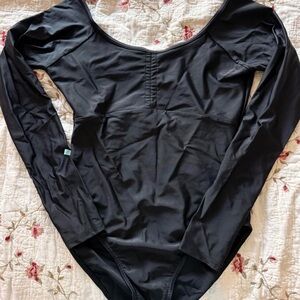 Black Long Sleeve Leotard
